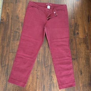 Maroon Pixie Chino Dress Pants